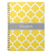 Ananas Whockey Moroccan #5 DK Gray Name Monogram Notitieboek (Voorkant)