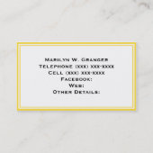 Ananas Whockey Moroccan #5 DK Gray Name Monogram Visitekaartje (Achterkant)