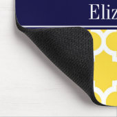 Ananas Whockey Moroccan #5 Navy Blue Name Monogram Muismat (Hoek)