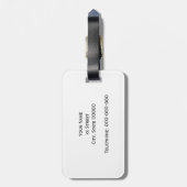 Ananas Whotkus Marokkaanse marinemonogram 3 Initia Bagagelabel (Achterkant verticaal)