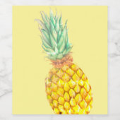 Ananas wijn etiket (Enkel label)