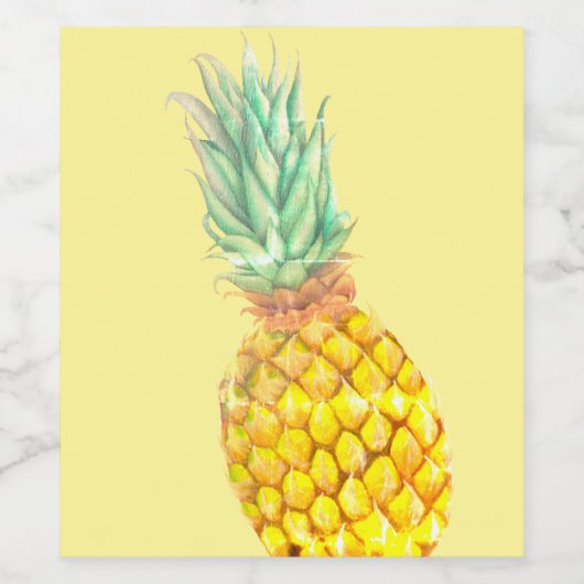 Ananas  wijn etiket (Enkel label)