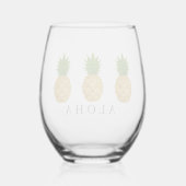 ananas wijnglas zonder voet (Achterkant)