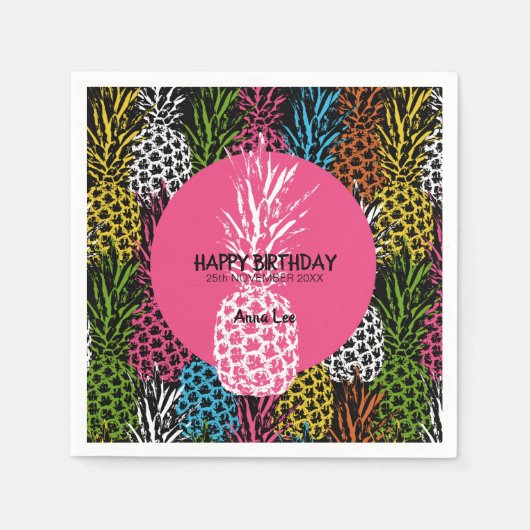 Ananas Wild en Zoet Servet (Voorkant)