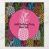 Ananas Wilde en zoete anananas Wijn Etiket (Enkel label)