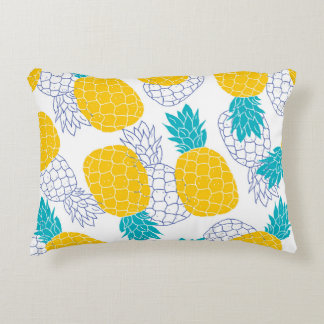 Ananas witte achtergrond, naadloos patroon. accent kussen