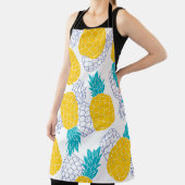 Ananas witte achtergrond, naadloos patroon. schort (Insitu)