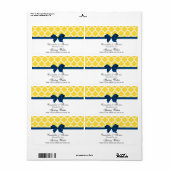 Ananas, witte Marokkaanse marinebow watermerk Etiket (Full Sheet)