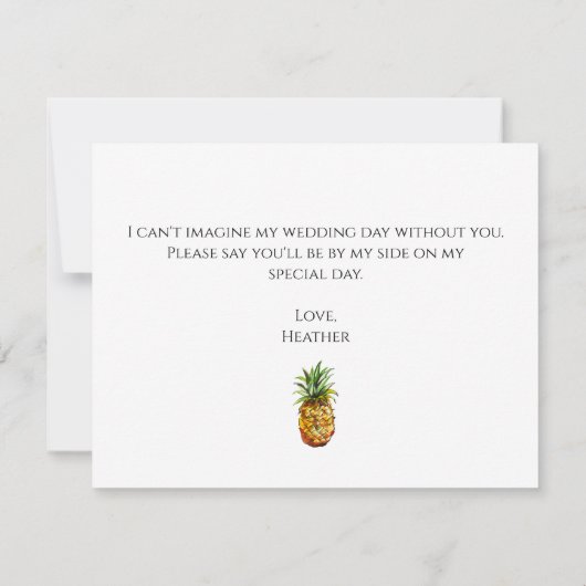 Ananas wordt mijn briefkaart (Achterkant)