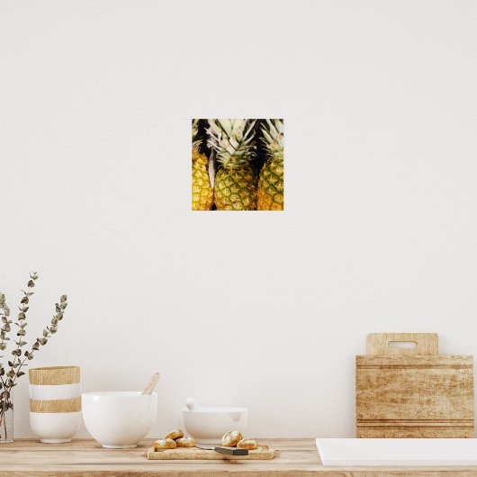 ananas x drie poster (Keuken)