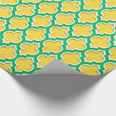 Ananas Yellow Emerald Green Wt XL Moroccan #4DS Cadeaupapier (Hoek)