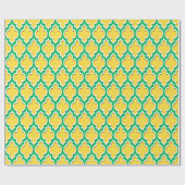 Ananas Yellow Emerald Green Wt XL Moroccan #4DS Cadeaupapier (Vlak)