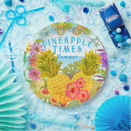 Ananas Zee Floral Papieren Bordje