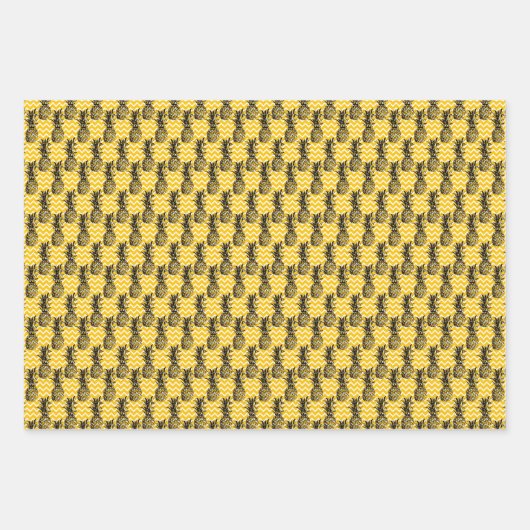 ananas Zigzags Inpakpapier Vel (Voorkant)