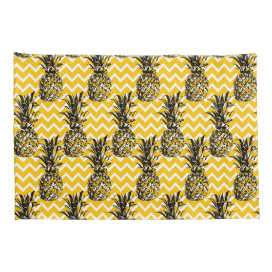 ananas Zigzags Kussensloop (Achterkant-Rechts)