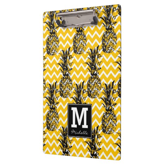ananas Zigzags | Monogram Klembord (Links)