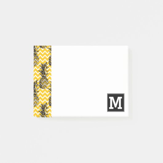 ananas Zigzags | Monogram Post-it® Notes (Voorkant)