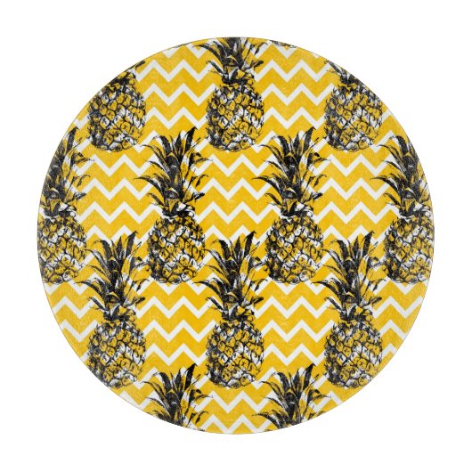 ananas Zigzags Snijplank (Voorkant)