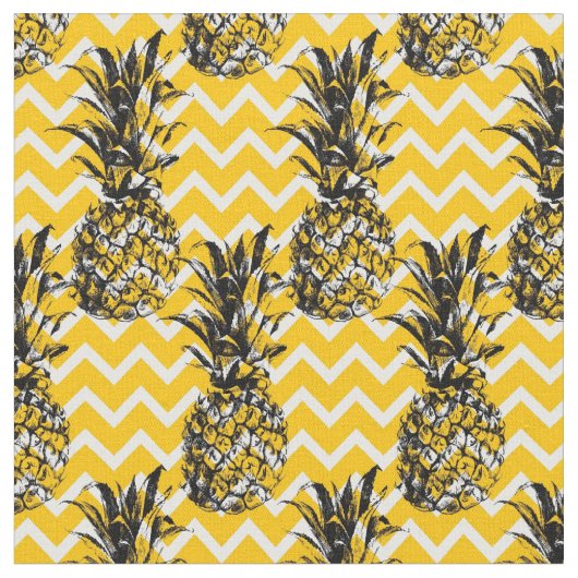 ananas Zigzags Stof (Close Up)