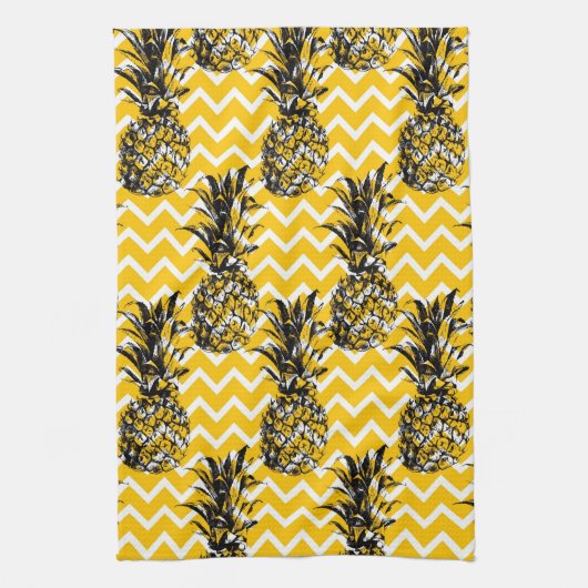 ananas Zigzags Theedoek (Verticaal)