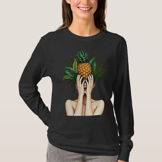 Ananas zit in mijn hoofd t-shirt (Voorkant)