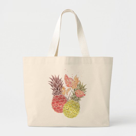 Ananas, zoet koppel. grote tote bag (Voorkant)