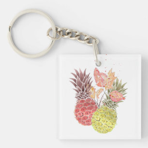 Ananas, zoet koppel. sleutelhanger