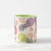 Ananas, zoet koppel, vruchten, waterverf mok (Midden)