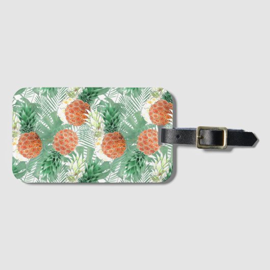 Ananas, zoet paar, fruit bagagelabel (Voorkant (horizontaal))