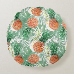 Ananas, zoet paar . rond kussen