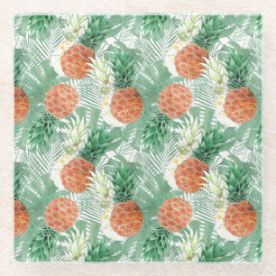Ananas, zoete koppels, vruchten glazen onderzetter