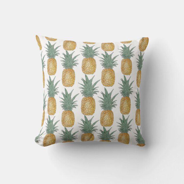 Ananas zomer tropisch tropen kussen (Voorkant)