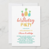 Ananas - Zomerverjaardagsfeest Kaart (Voorkant)