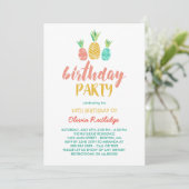 Ananas - Zomerverjaardagsfeest Kaart (Staand voorkant)