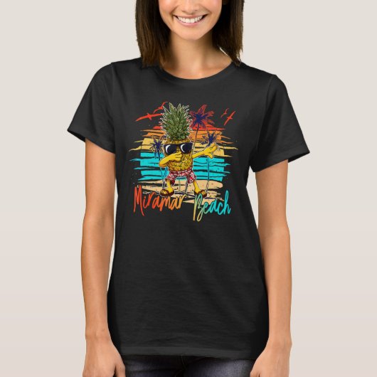 Ananas zonnebril Dabbing Miramar Beach Florida T-shirt (Voorkant)