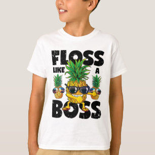 Ananas Zonnebril Floss als een baas T Shirt Aloha