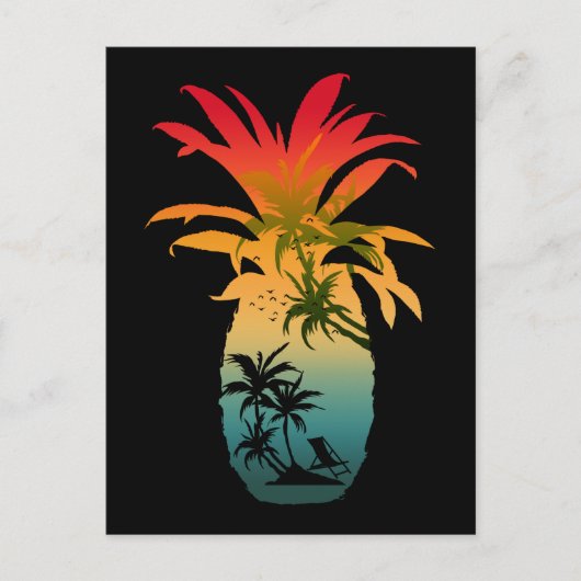 ANANAS ZONSONDERGANG BRIEFKAART (Voorkant)