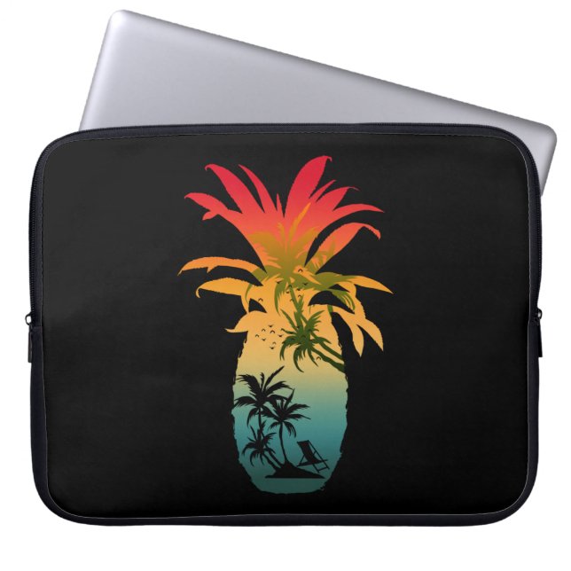 ANANAS ZONSONDERGANG LAPTOP SLEEVE (Voorkant)