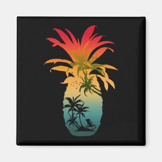 ANANAS ZONSONDERGANG MAGNEET (Voorkant)