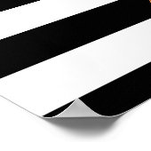 Ananas, zwart strempatroon, ananas canvas poster (Hoek)