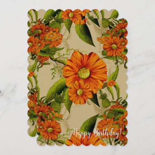 Ananasbloemen Kaart (Voorkant / Achterkant)