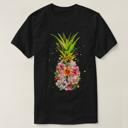 Ananasbloemen Vrouwen Aloha Hawaii Vintage Hawai T-shirt (Design voorkant)