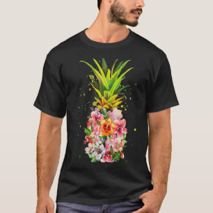 Ananasbloemen Vrouwen Aloha Hawaii Vintage Hawai T-shirt