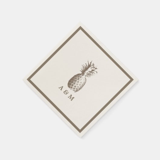  ananasbruiloft servet (Hoek)