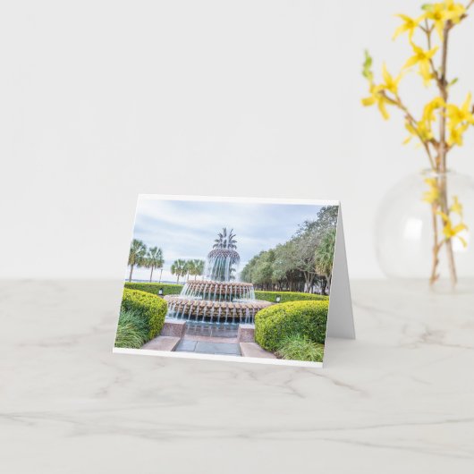 Ananasfontein - Blank gevouwen Kaart (Gele Bloem)