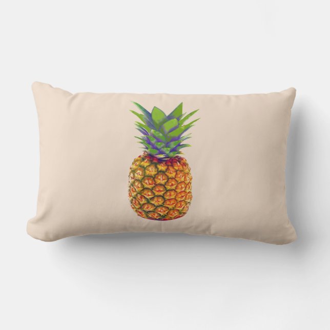 Ananasfruit op lichtbeige kussen (Voorkant)