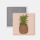 Ananasfruit uit het verleden magneet (Voorkant / Achterkant)