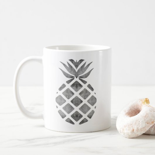 Ananasgrijze tint koffiemok (Met donut)