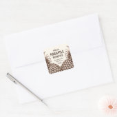 Ananasjam zelfgemaakte inmaaklabel vierkante sticker (Envelop)