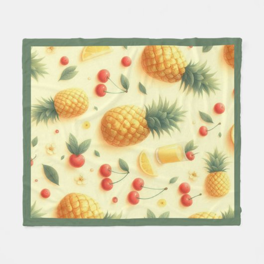 ananasparade fleece deken (Voorkant (Horizontaal))